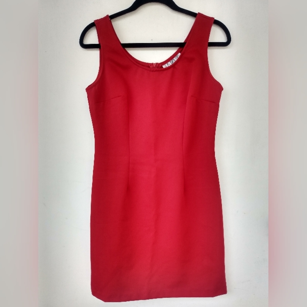 90s Made In USA Vintage Y2k Red Sheath Dress 6 7 La Belle